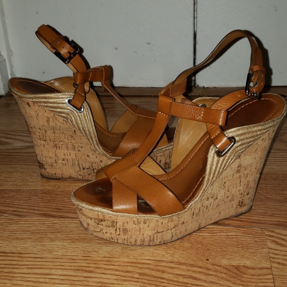 Ralph Lauren collection cork wedges
